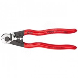 Тросорез компактный рез: кабель 7 мм проволочный трос 5 мм проволока средней твёрдости 4 мм рояльная струна (42 HRC) 25 мм L-190 мм зоны для обжимки концевых гильз на боуденовские и тяговые тросы чёрный обливные рукоятки