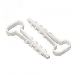 Дюбель-хомут 8-5 для плоского кабеля белый        (нейлон) (100 шт)