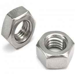 Гайка DIN934 М6 класс прочности 6.0 покрытие цинк 100 шт