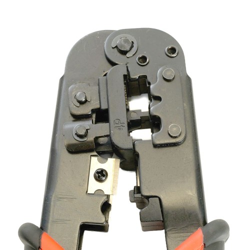 Кримпер для обжима RJ разъемов (RJ-45, RJ-12, RJ-11) черный/красный
