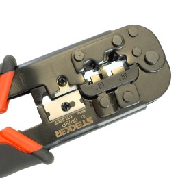 Кримпер для обжима RJ разъемов (RJ-45, RJ-12, RJ-11) черный/красный