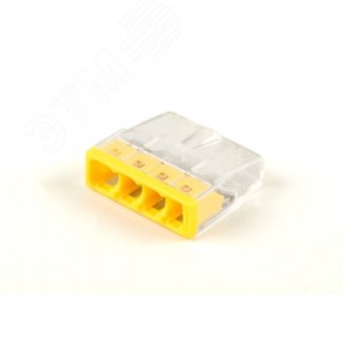 Клемма монтажная 4-проводная для 1-жильного проводника,