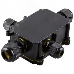 Коробка распределительная водонепроницаемая 4 выхода, с клеммой в комплекте,