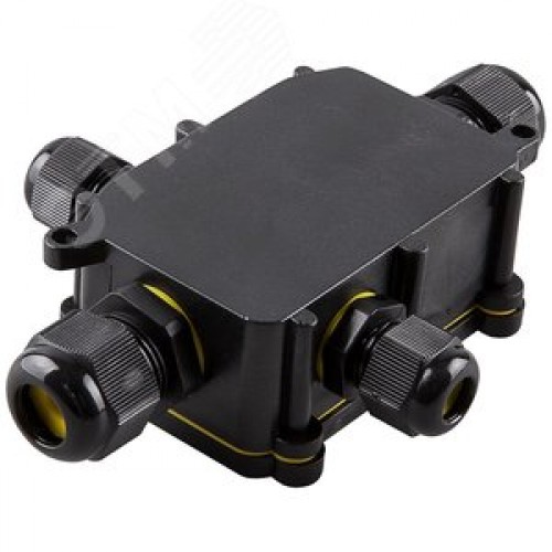 Коробка распределительная водонепроницаемая 4 выхода, с клеммой в комплекте,