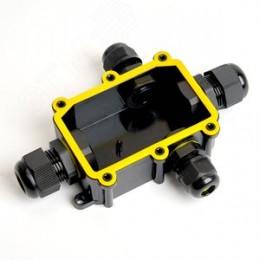 Коробка распределительная водонепроницаемая 4 выхода, с клеммой в комплекте,