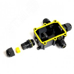 Коробка распределительная водонепроницаемая 4 выхода, с клеммой в комплекте,