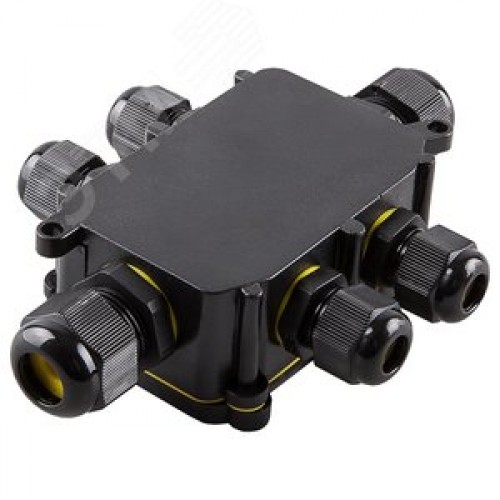 Коробка распределительная водонепроницаемая 6 выходов, с клеммой в комплекте,