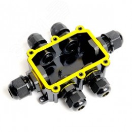 Коробка распределительная водонепроницаемая 6 выходов, с клеммой в комплекте,