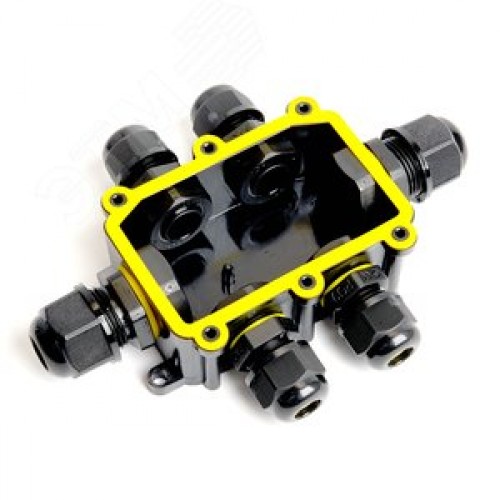 Коробка распределительная водонепроницаемая 6 выходов, с клеммой в комплекте,