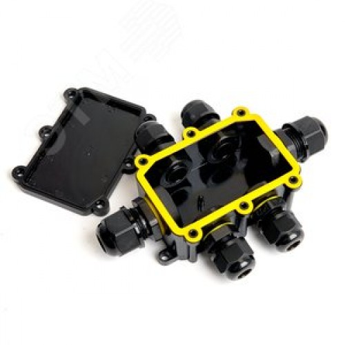 Коробка распределительная водонепроницаемая 6 выходов, с клеммой в комплекте,