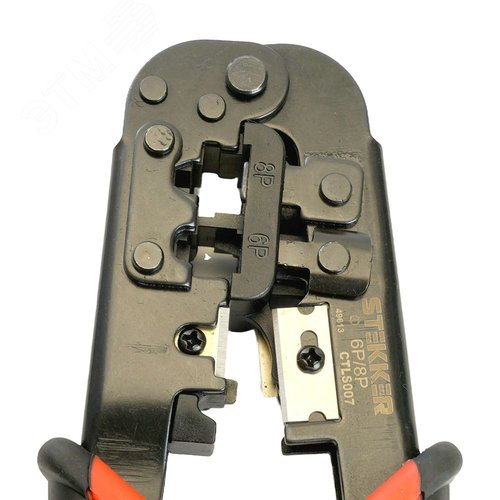 Кримпер для обжима RJ разъемов (RJ-45, RJ-12, RJ-11) черный/красный