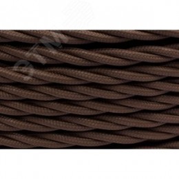 Ретро провод 2х1,5 Коричневый (матовый) 150м