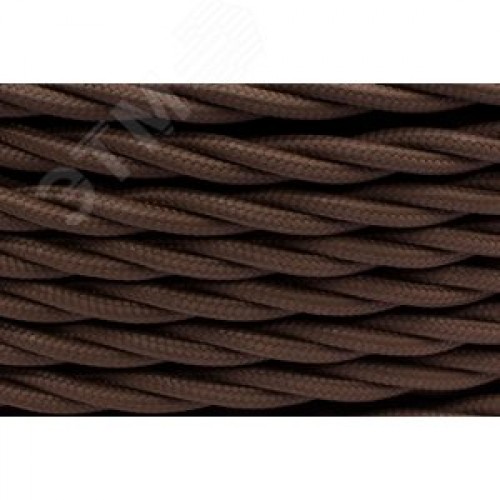 Ретро провод 2х1,5 Коричневый (матовый) 150м