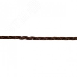 Ретро провод 2х1,5 Коричневый (матовый) 150м