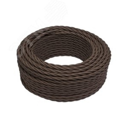 Ретро провод 3х1,5 Коричневый (матовый) 50м