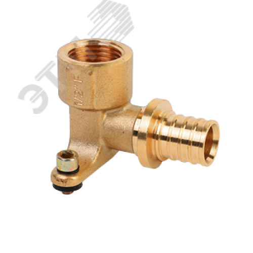 Угольник 20х1/2'ВР переходной с внутренней резьбой, водорозетка, аксиальный, латунь