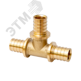 Тройник 25 равносторонний, аксиальный, латунь
