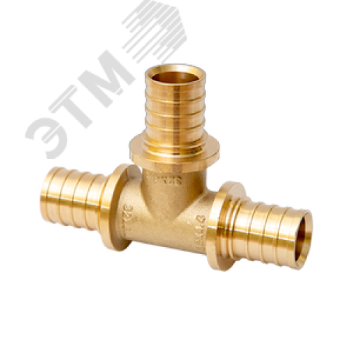Тройник 16 равносторонний, аксиальный, латунь