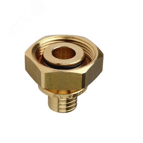 Переходник 16х3/4'ВР с накидной гайкой, под евроконус, аксиальный, латунь