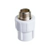 Муфта комбинированная 20x1/2' НР, полипропиленовая PPR белая