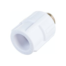 Муфта комбинированная 25x3/4' НР, полипропиленовая PPR белая