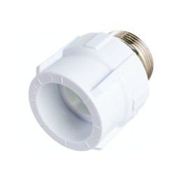 Муфта комбинированная 40x1 1/4' НР под ключ полипропиленовая PPR белая