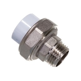 Муфта разъемная 25x1/2' НР полипропиленовая PPR американка, белая