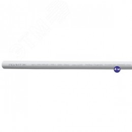 Труба полипропиленовая 25x4.2 SDR 6 PN 25 PPR армированная стекловолокном белая, хлыст 4м