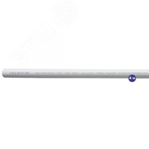 Труба полипропиленовая 25x4.2 SDR 6 PN 25 PPR армированная стекловолокном белая, хлыст 4м