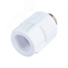 Муфта комбинированная 25x3/4' НР, полипропиленовая PPR белая
