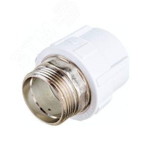 Муфта комбинированная 40x1 1/4' НР под ключ полипропиленовая PPR белая