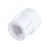 Муфта комбинированная 20x3/4' ВР, полипропиленовая PPR белая