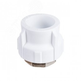 Муфта комбинированная 40x1 1/4' ВР под ключ полипропиленовая PPR белая