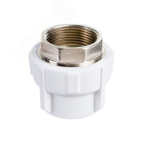 Муфта комбинированная 40x1 1/4' ВР под ключ полипропиленовая PPR белая