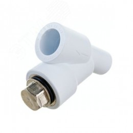 Фильтр сетчатый 20 ВН косой, полипропиленовый PPR белый