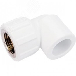 Угольник комбинированный 20x1/2' ВР переходной, полипропиленовый PPR, белый