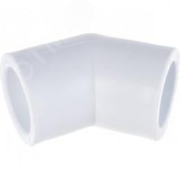 Угольник 32 мм 45 град., полипропиленовый PPR, белый