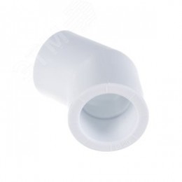 Угольник 32 мм 45 град., полипропиленовый PPR, белый