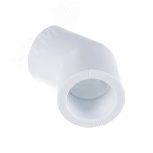 Угольник 32 мм 45 град., полипропиленовый PPR, белый