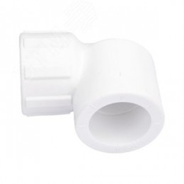 Угольник комбинированный 25x3/4' ВР переходной, полипропиленовый PPR, белый