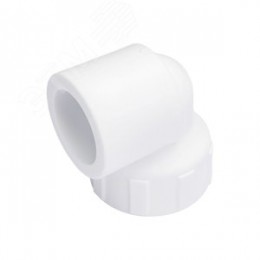 Угольник комбинированный 32x3/4' ВР переходной, полипропиленовый PPR, белый