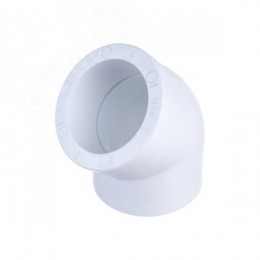 Угольник 40 мм 45 град., полипропиленовый PPR, белый