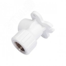 Водорозетка 25х1/2' ВР комбинированная, полипропиленовая PPR белая с креплением