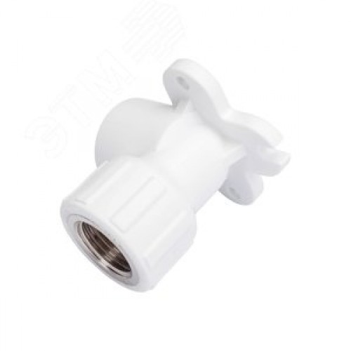 Водорозетка 20x1/2' ВР комбинированная, полипропиленовая PPR белая с креплением