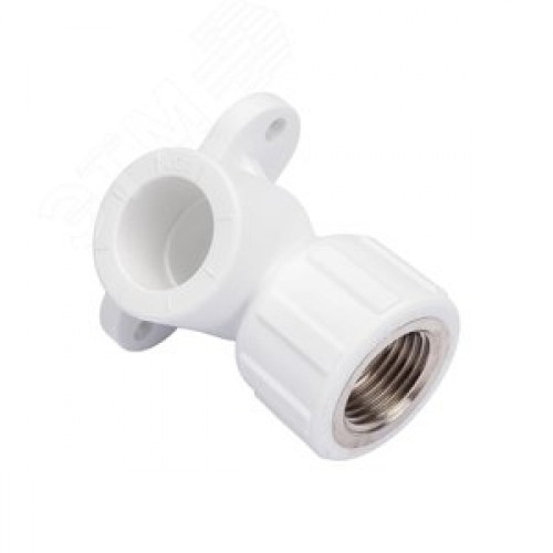 Водорозетка 20x1/2' ВР комбинированная, полипропиленовая PPR белая с креплением