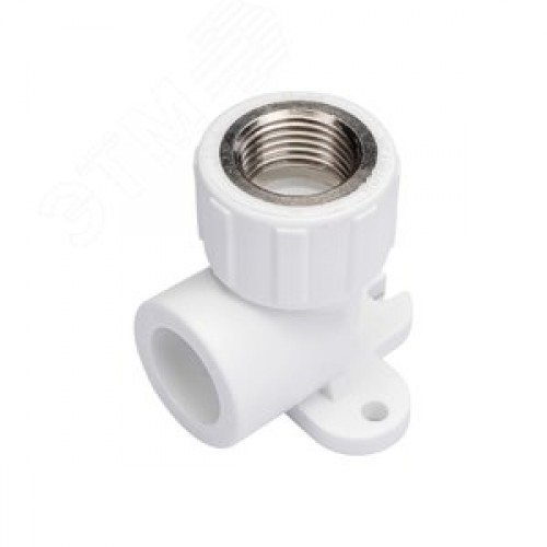 Водорозетка 20x1/2' ВР комбинированная, полипропиленовая PPR белая с креплением