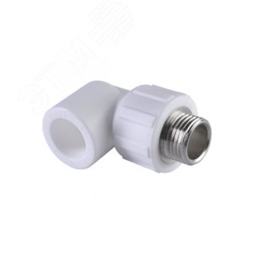 Угольник комбинированный 32x1' НР переходной, полипропиленовый PPR, белый