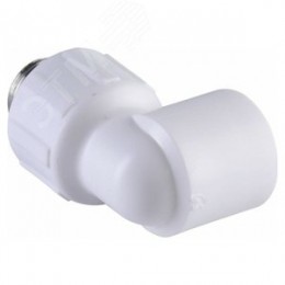 Угольник комбинированный 32x1' НР переходной, полипропиленовый PPR, белый