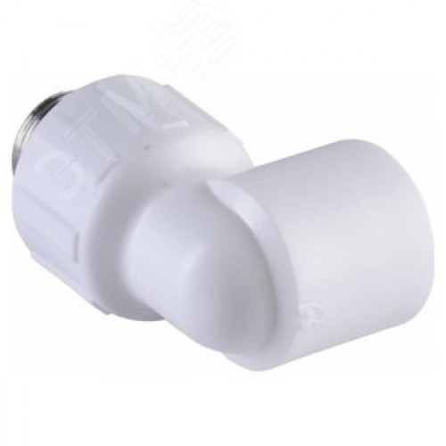 Угольник комбинированный 32x1' НР переходной, полипропиленовый PPR, белый