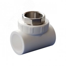 Тройник комбинированный 40x1 1/4' ВР полипропиленовый PPR белый